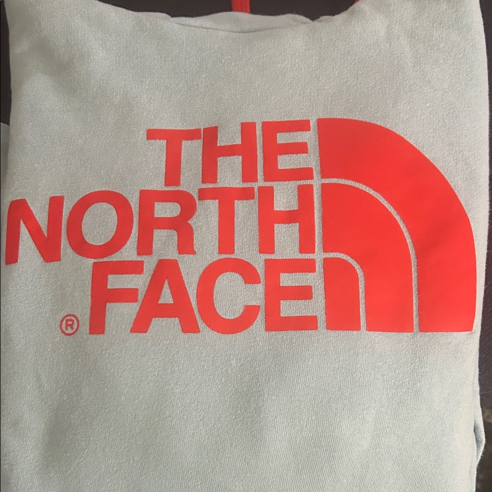 The North Face Light blur Hoodie with Vibrant Red Logo